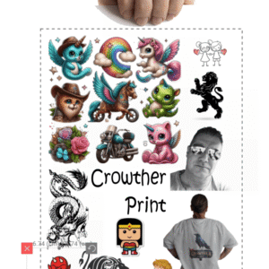 A4 Personalised Temporary Tattoos